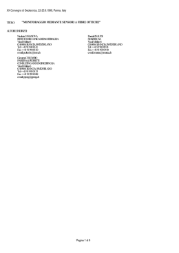 XX Convegno di Geotecnica, 22-25.9.1999, Parma, Italy