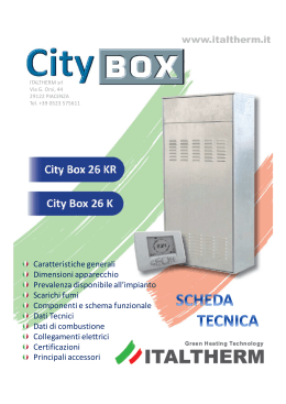 ITALTHERM scheda tecnica caldaia city box 26 k kr