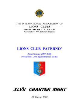 Lions Patern&ograve; Anno sociale 2007