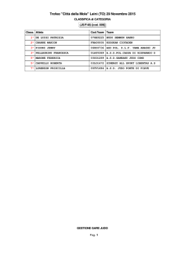 Trofeo Citt&agrave; della Mole_Classifiche