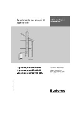 Supplemento per sistemi di scarico fumi Logamax plus