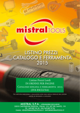 IVA ESCLUSA - Mistral Tools
