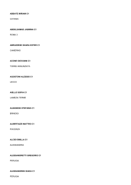 I CLASSIFICATI A PRISTEM 20122013