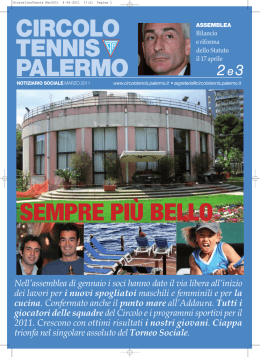 Mese di Marzo Anno 2011 - Circolo del Tennis Palermo