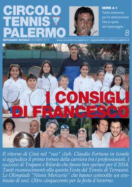 Mese di Dicembre Anno 2013 - Circolo del Tennis Palermo