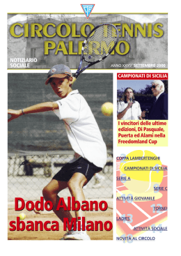 Mese di Settembre Anno 2000 - Circolo del Tennis Palermo