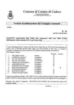 TARI - Comune di Calalzo di Cadore