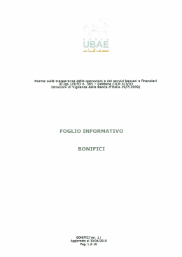 BONIFICI - Banca UBAE