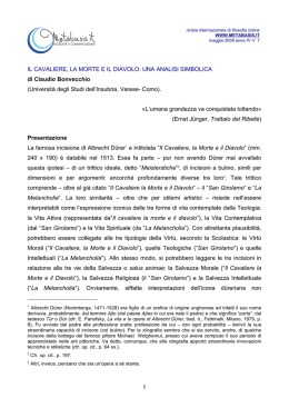 Il cavaliere, la morte e il diavolo: una analisi simbolica
