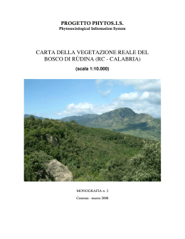 carta della vegetazione reale del bosco di rùdina (rc - calabria)