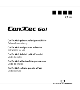 ConTec Go! Gebrauchsanweisung