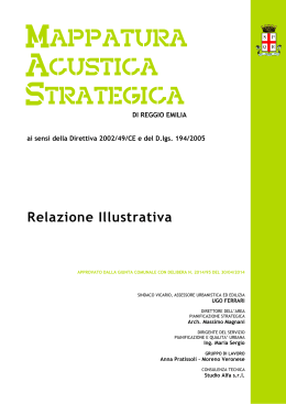 MAPPATURA ACUSTICA STRATEGICA