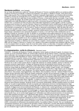Sentenza politica - Loris Campetti Il