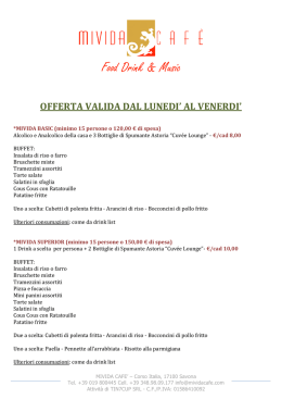 Clicca qui per visualizzare le nostre ultime offerte.