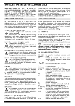 Manuale di istruzioni in italiano