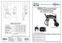 ORBIWELD TP: Pesi e Dimensioni