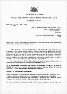 Avviso per n.1 Geometra o Perito Edile