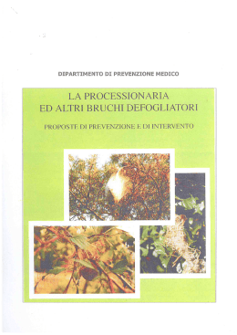 LA PROCESSIONARIA ED ALTRI BRUCHI