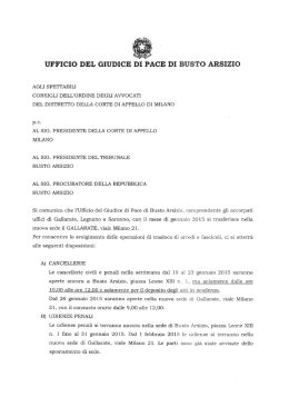 istruzioni operative - Ordine Avvocati di Busto Arsizio
