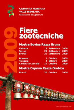 Mostre Bovine Razza Bruna Mostra Caprina Razza