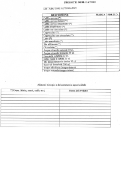 Tabella prodotti obbligatori - Liceo Classico Amedeo di Savoia