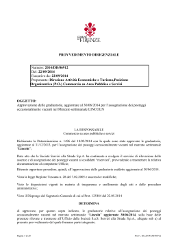 22/09/2014 Proponente: Direzione Attivit&agrave; Econom