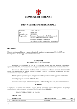 provvedimento dirigenziale