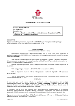 PROVVEDIMENTO DIRIGENZIALE Numero: 2013/DD/01649 Del