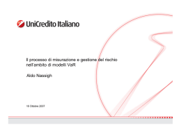 Il processo di misurazione e gestione del rischio nell