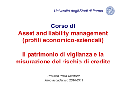 Corso di Asset and liability management (profili economico
