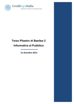 Terzo Pilastro di Basilea 2 Informativa al Pubblico