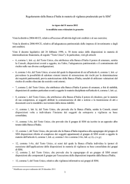 modificato con provvedimento del 28.12.2011,in vigore dal 31