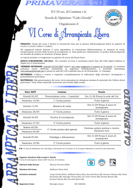 Il CAI sez. di Cumiana e la Scuola di Alpinismo &ldquo;Carlo Giorda&rdquo;