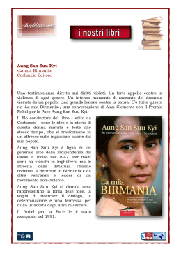 Aung San Suu Kyi-“La mia Birmania”