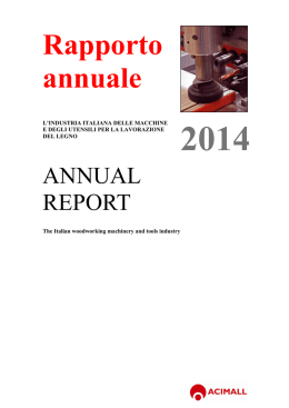 Rapporto annuale Acimall 2014