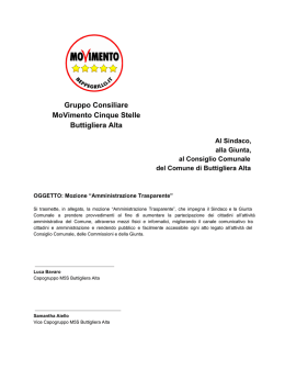 Amministrazione Trasparente - Buttigliera Alta Cinque Stelle