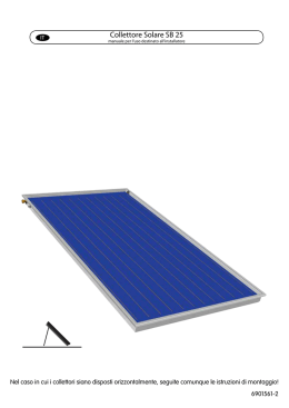 Manuale d`installazione ed uso Collettore SB25 45 gradi