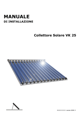 Manuale d`installazione ed uso Collettore Tubi Sottovuoto 45