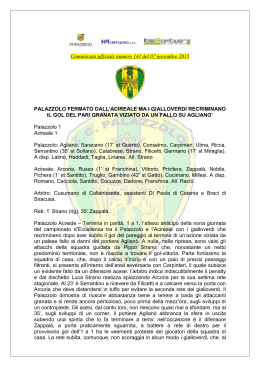 Comunicato ufficiale numero 141 del 07