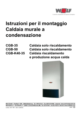 Istruzioni per il montaggio Caldaia murale a condensazione