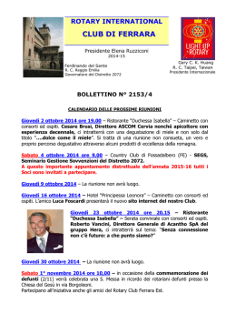 Bollettino n.2153 - Rotary Club Ferrara