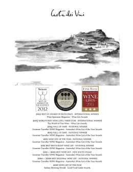 Wine by the Glass - Pilu at Freshwater