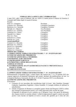 verbale 2 febbraio 2015 n. 5 - Ordine degli avvocati di Ancona