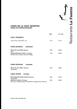 Weinkarte PDF-Download - Restaurante La Fuente