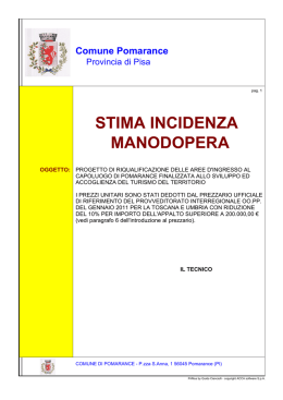 STIMA INCIDENZA MANODOPERA