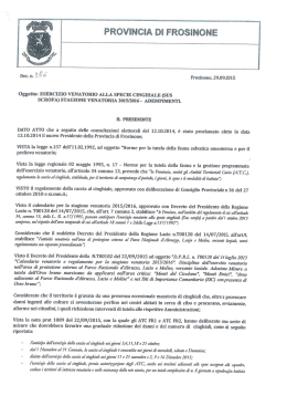 decreto caccia al cinghiale 2015_2016