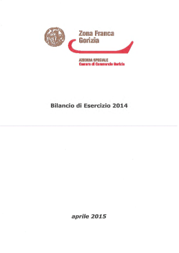Bilancio Consuntivo anno 2014 - CCIAA di Gorizia
