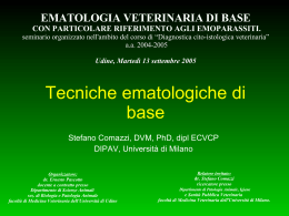 Tecniche ematologiche di base - Università degli Studi di Udine