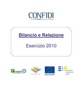 Bilancio e Relazione Esercizio 2010