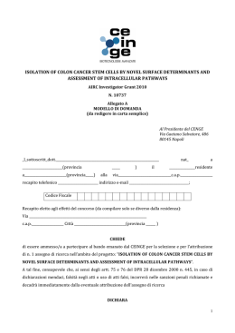 ISOLATION OF COLON CANCER STEM CELLS BY